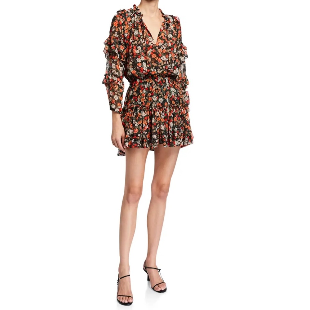 Misa Los Angeles Rizou dress safari print long sleeve mini floral - Picture 6 of 6